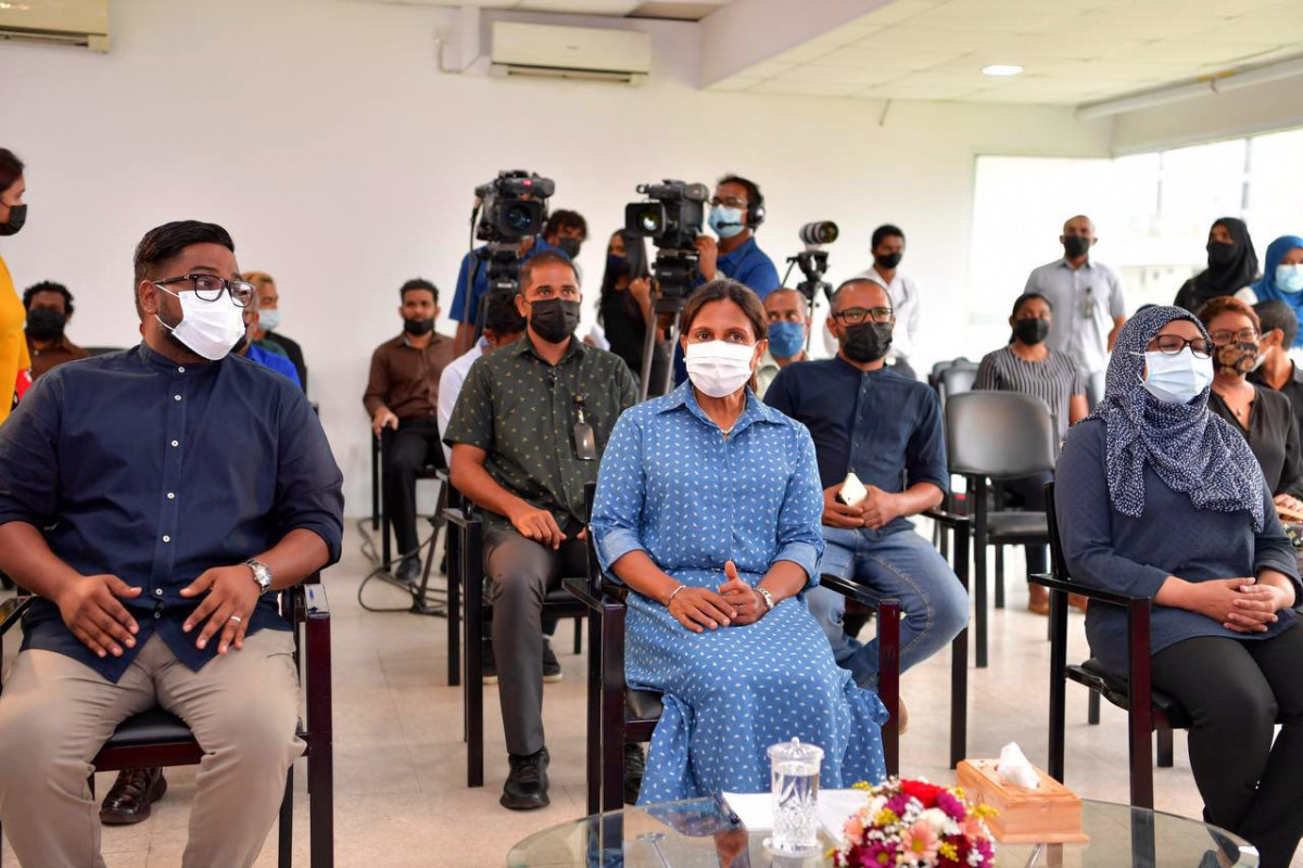 First Lady Fazna Ahmed attended the inauguration ceremony of the Child Safeguarding Policy for football on Saturday 