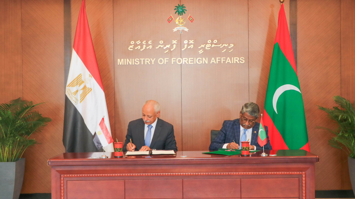 Maldives, Egypt sign MoU on cooperation in the field of diplomatic training