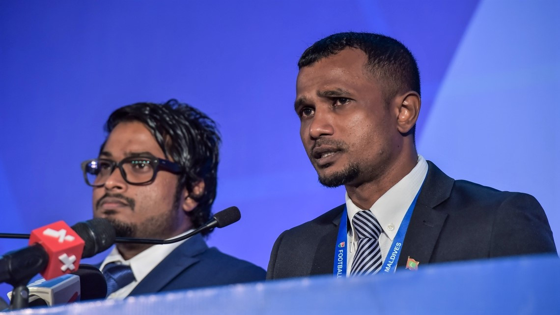 MP for Mahibadhoo constituency Ahmed Thariq was a celebrated forward for the Maldives National Football team in the past