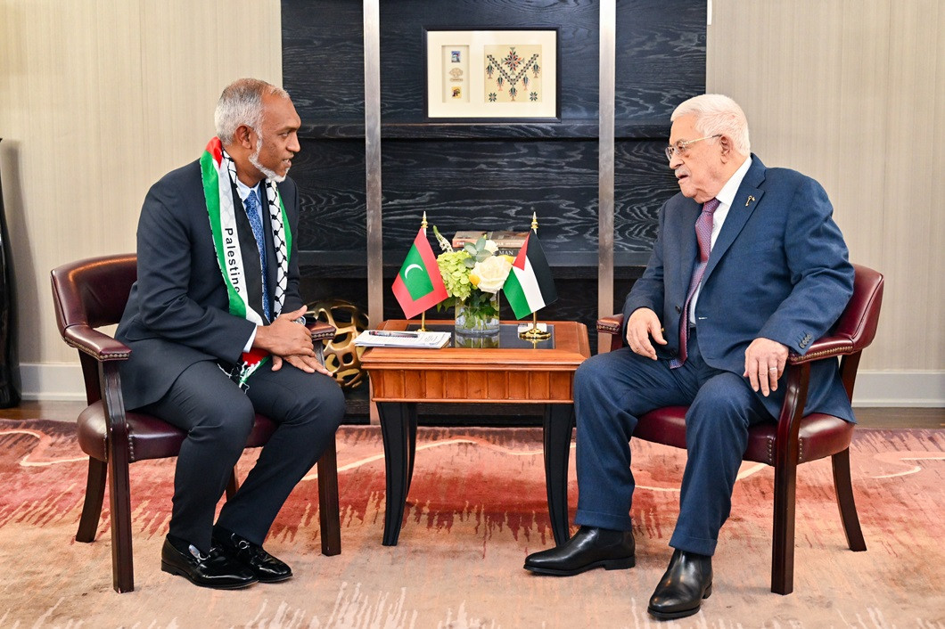 The President met the Palestinian President on Monday