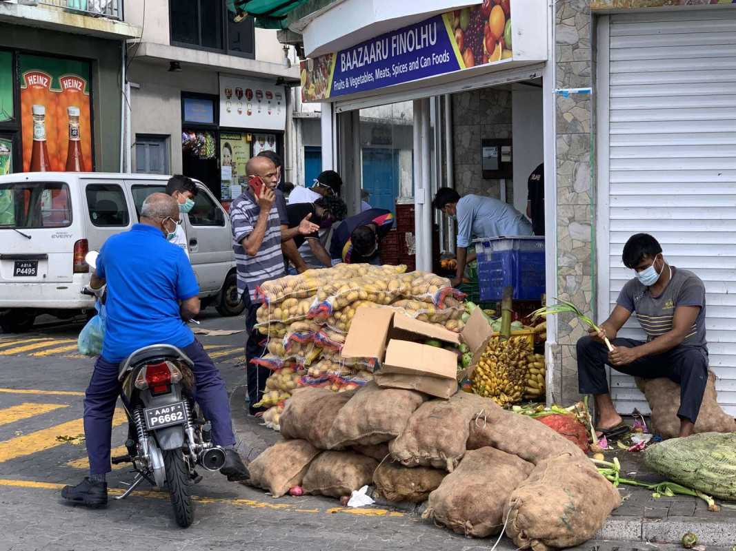 The local market region in capital Malé City