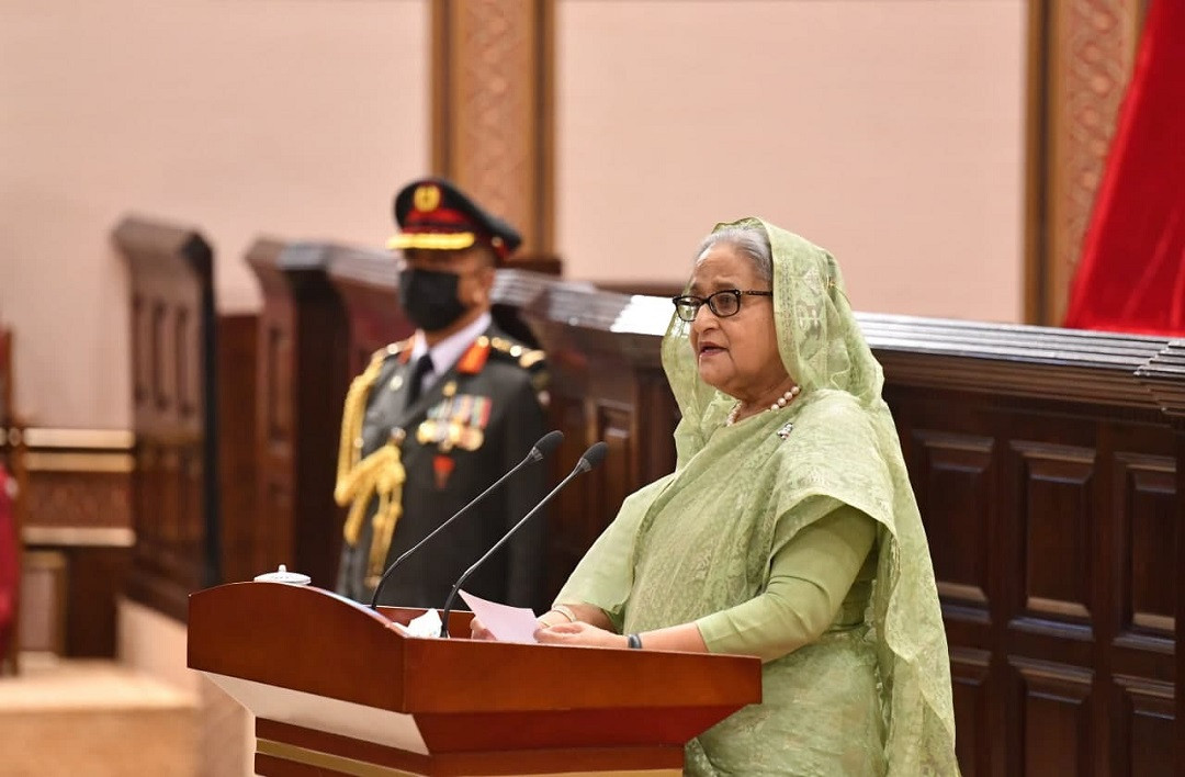 ޝެއިޚް ހަސީނާ ރައްޔިތުންގެ މަޖިލީހުގައި ތަގުރީރުކުރެއްވުން