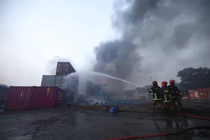 Deadly fire at Bangladesh container depot