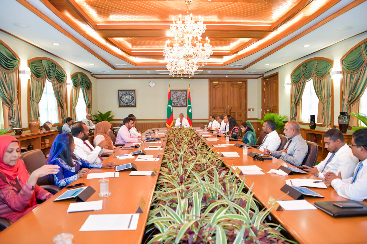 The president with his Cabinet of Ministers