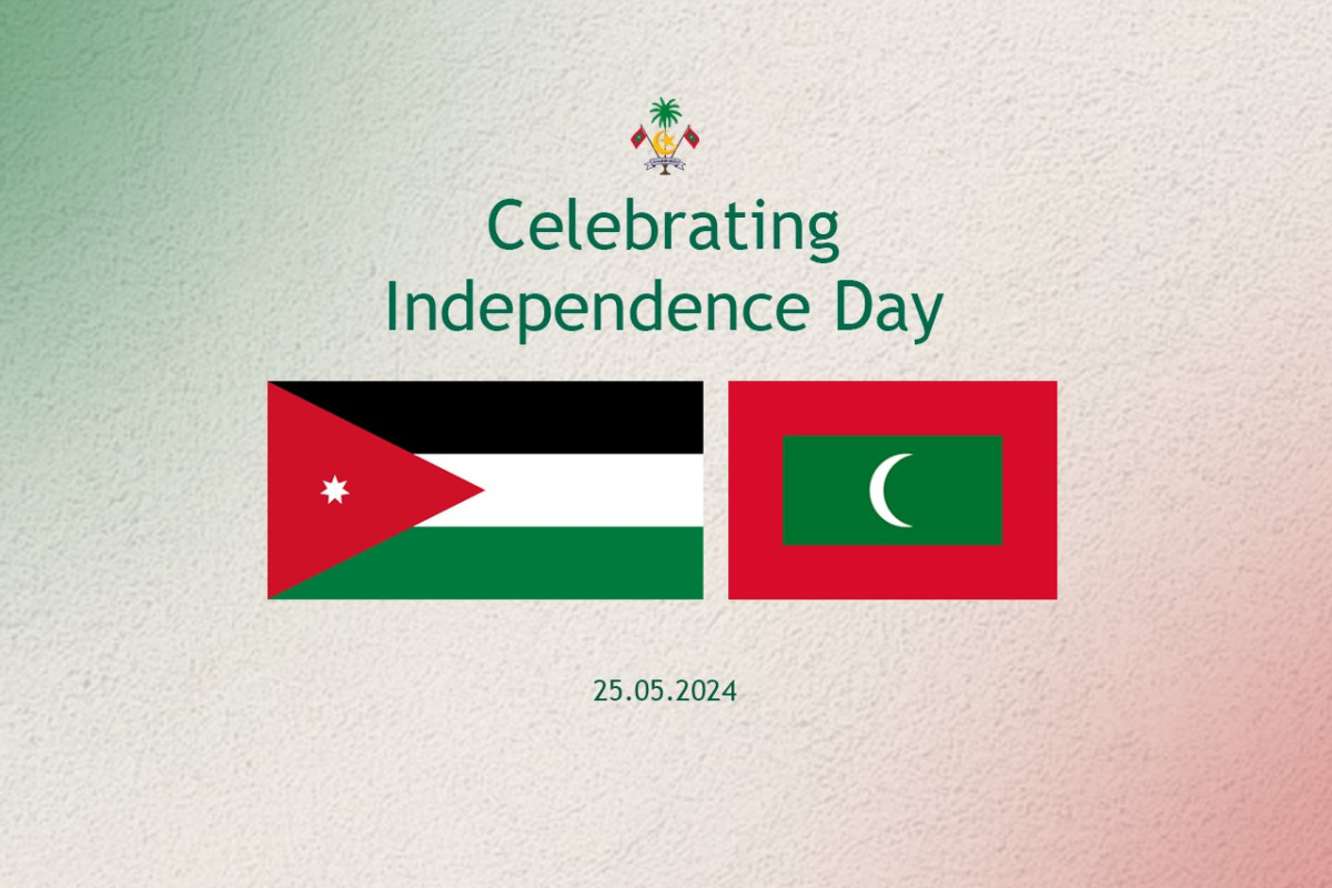 Flags of Jordan and Maldives