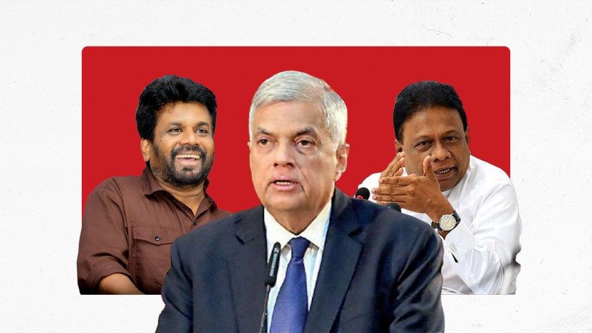 ލަންކާގެ ރައީސްކަމުގެ މަގާމަށް ކުރިމަތިލައްވާފައިވާ މިހާރުގެ ބޮޑުވަޒީރު ރަނިލް ވިކްރަމަސިންގހަ އާއި އަނޫރާ ކުމާރާ ޑިސަނަޔަކަ އަދި ދުލަސް އަލަހައްޕެރުމާ