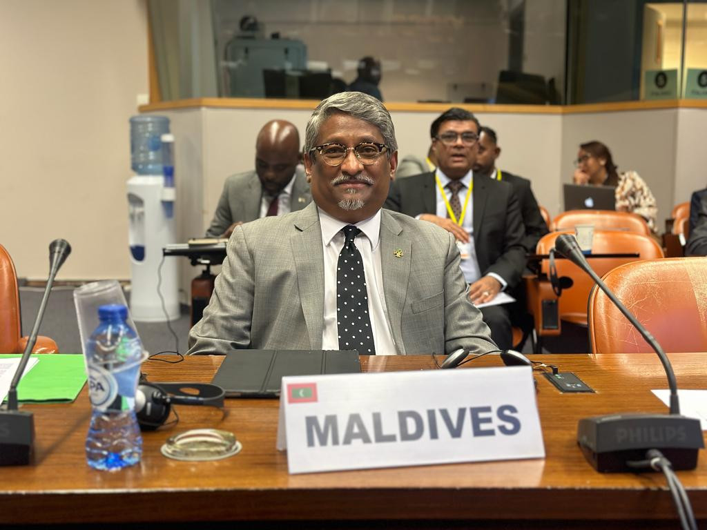 State Minister Ahmed Khaleel at the 116th Session of OACPS Council of Ministers