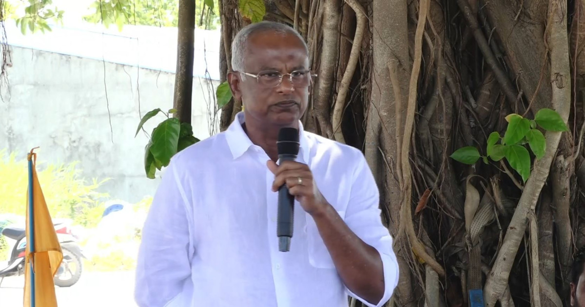 ކުރީގެ ރައީސް އިބްރާހީމް މުޙައްމަދު ސާލިޙު ށ. ގޮއިދޫގައި ވާހަކަފުޅު ދައްކަވަނީ