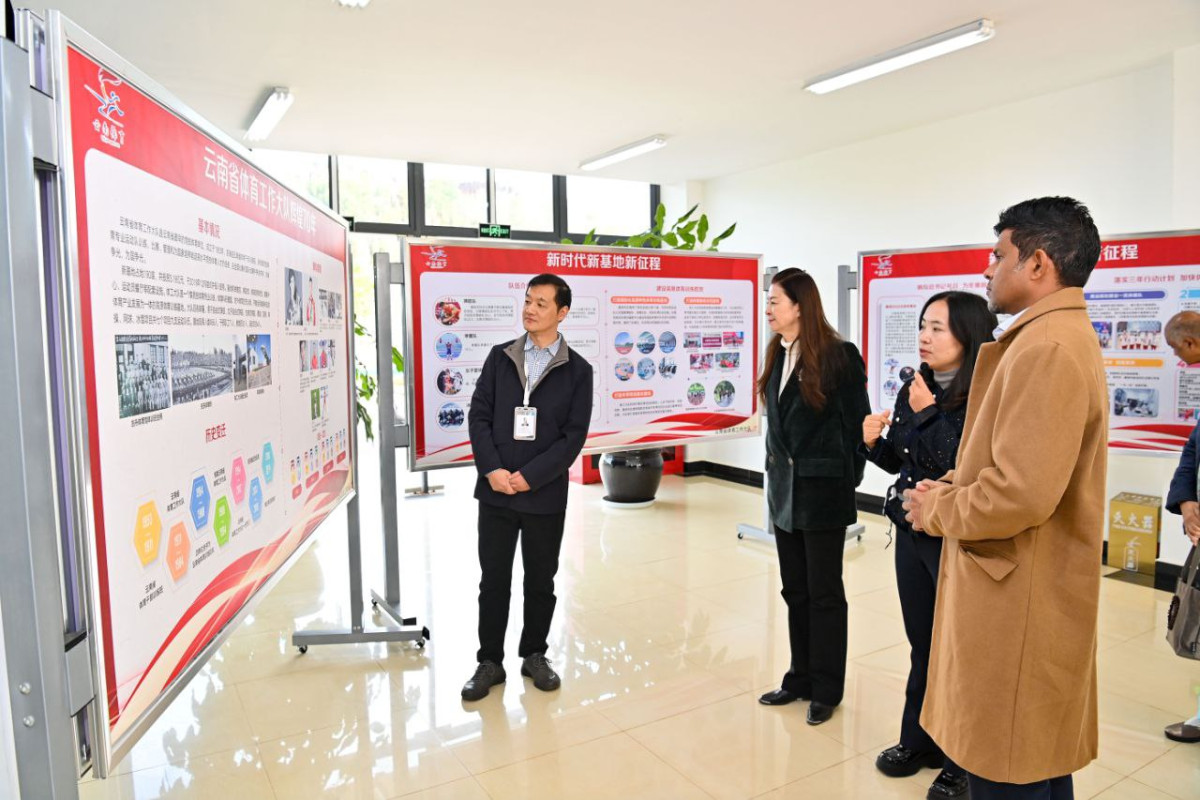 VP Hussain has visited the Training Base for the Yunnan Sports Working Team in Kunming, Yunnan Province, China