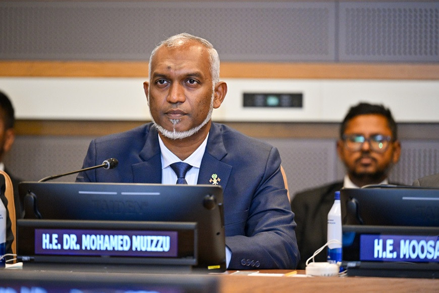 President Dr. Mohamed Muizzu at a side event of UNGA 79