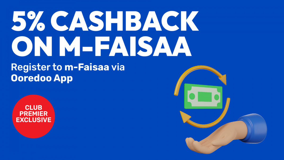 Ooredoo Maldives has announced a special cashback offer for Club Premier members who make payments via m-Faisaa
