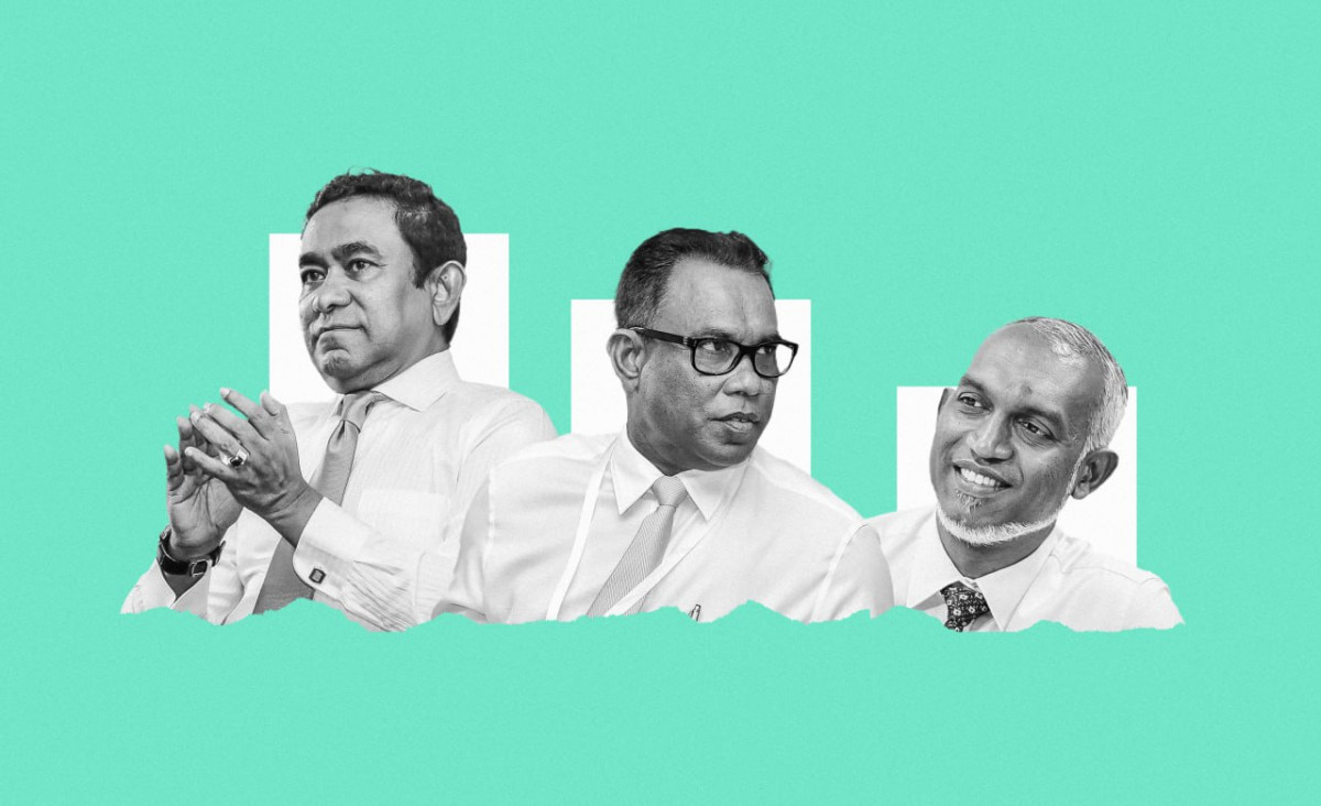 ކުރީގެ ރައީސް ޢަބްދުﷲ ޔާމީން، މިހާރުގެ ރައީސް ޑރ މުޢިއްޒު އަދި ޕީއެންސީގެ ޗެއާމަން ޢަބްދުއް ރަޙީމް ޢަބްދުﷲ