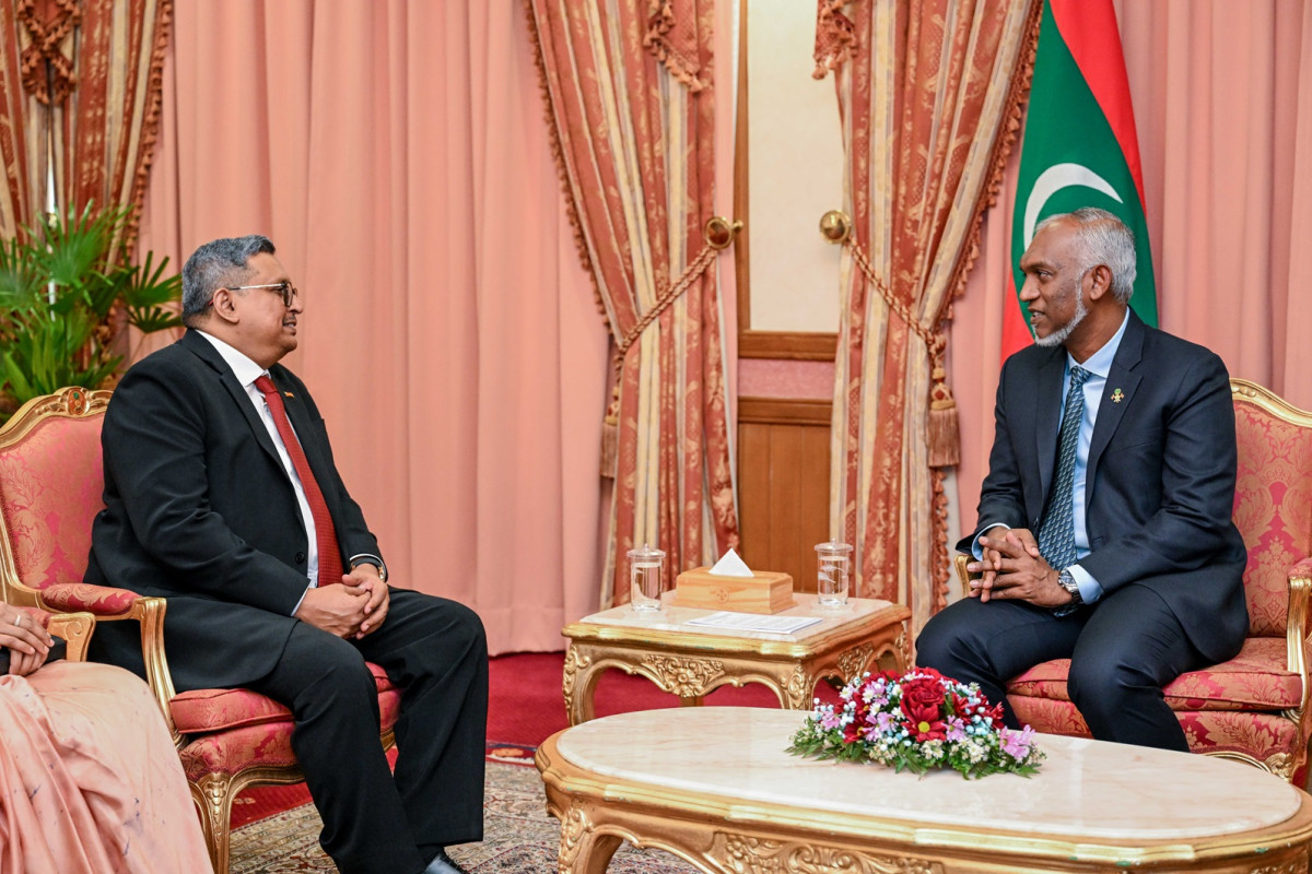 The new High Commissioner of Sri Lanka to Maldives with President Muizzu