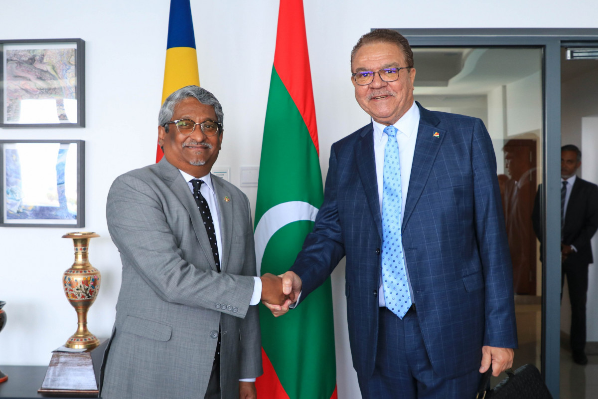 High Commissioner of Seychelles Claude Morel and Minister of State for Foreign Affairs, Ahmed Khaleel