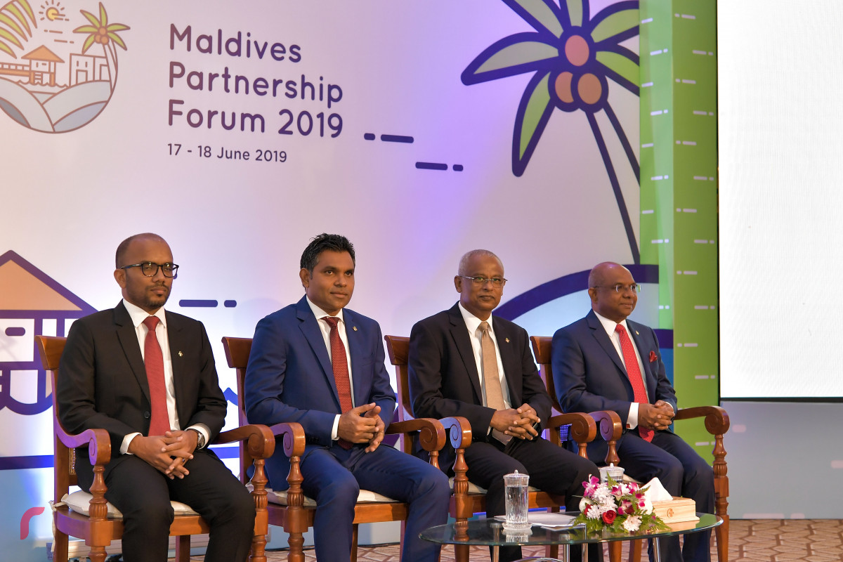 17 ޖޫން 2019 --މޯލްޑިވްސް ޕާރޓްނަރޝިޕް ފޯރަމް ގެ ތެރެއިން. މި ފޯރަމް ހުޅުވުމުގެ ރަސްމިއްޔާތުގެ ތެރެއިން.-- ފޮޓޯ: ރައީސް އޮފީސް