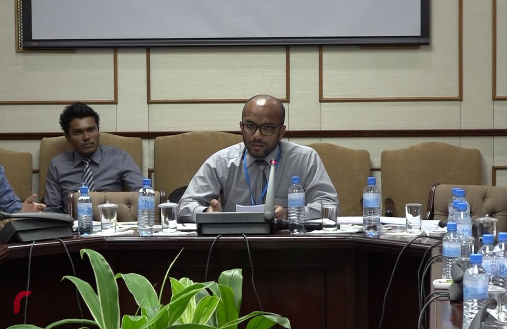 (File Photo) Minister of Finance, Ibrahim Ameer at a parliament committee meeting