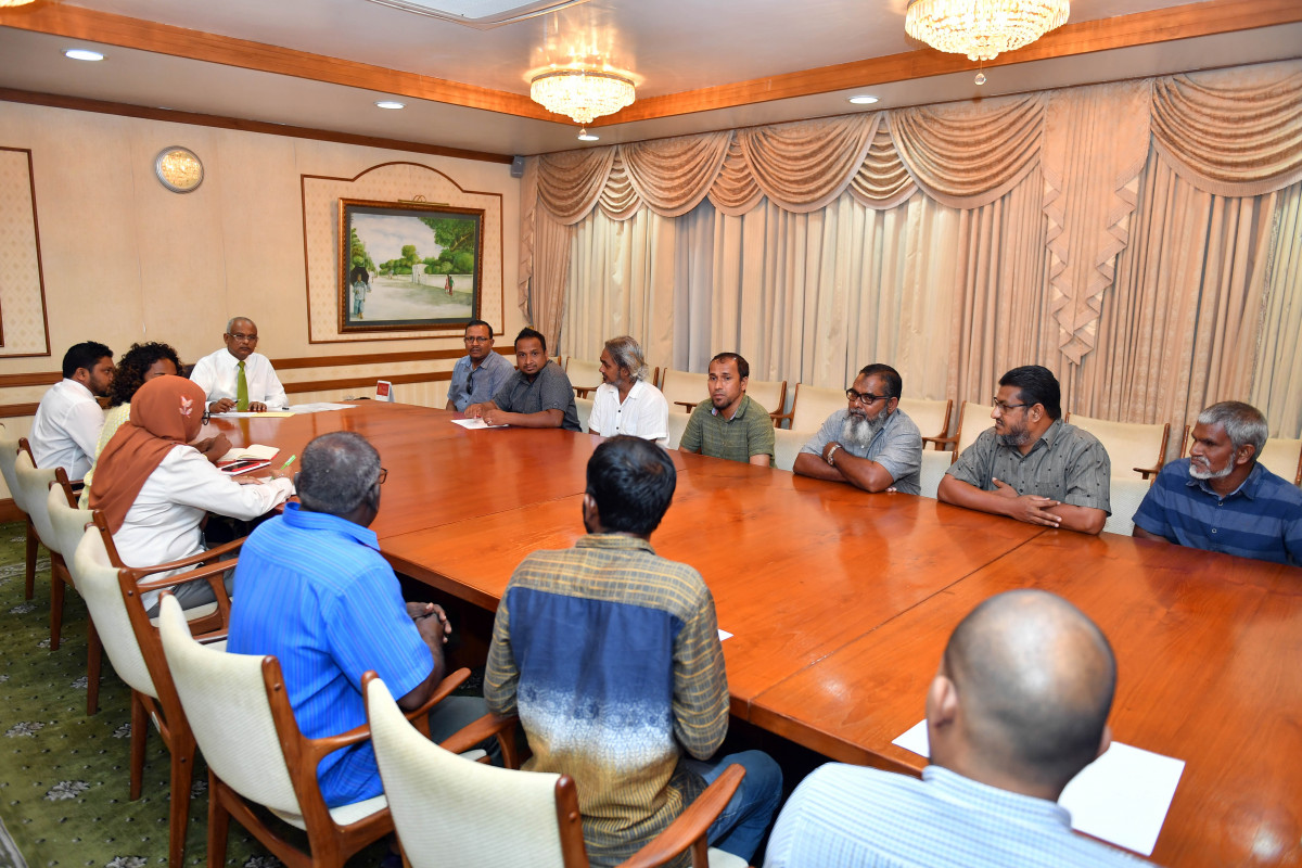 The meeting took place at the President\'s Office on Wednesday