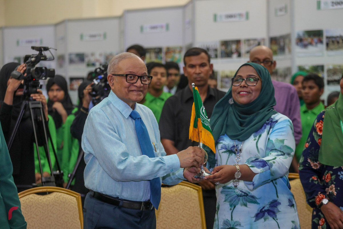 25 ޖުލައި 2019 --ކަލާފާނު ސުކޫލުގެ 30 ވަނަ އަހަރީ ދުވަސް ފާހަގަކުރުމުގެ ގޮތުން ބޭއްވި ފޮޓޯ މައުރަޒު ހުޅުވުމުގެ ރަސްމިއްޔާތު- ފޮޓޯ: ޝުއައިބް މުހައްމަދު