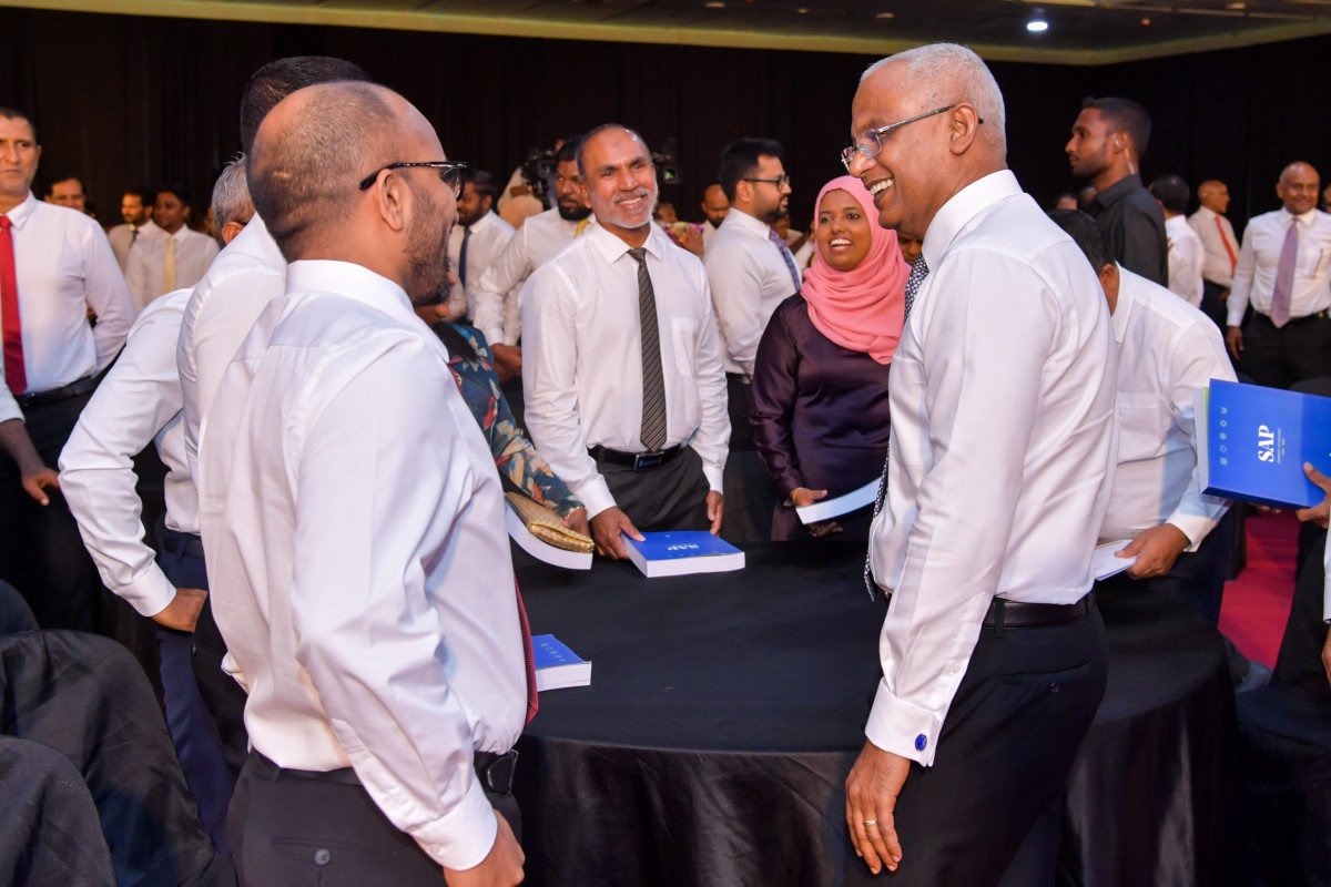 ކުރިއަށް އޮތް ފަސް އަހަރުގެ ތަރައްޤީގެ މިޞްރާބު ހިމެނޭ ސްޓްރެޓީޖިކް އެކްޝަން ޕްލޭން އިފްތިތާޙު ކޮށްދެއްވުން -- ފޮޓޯ: ރައީސް އޮފީސް