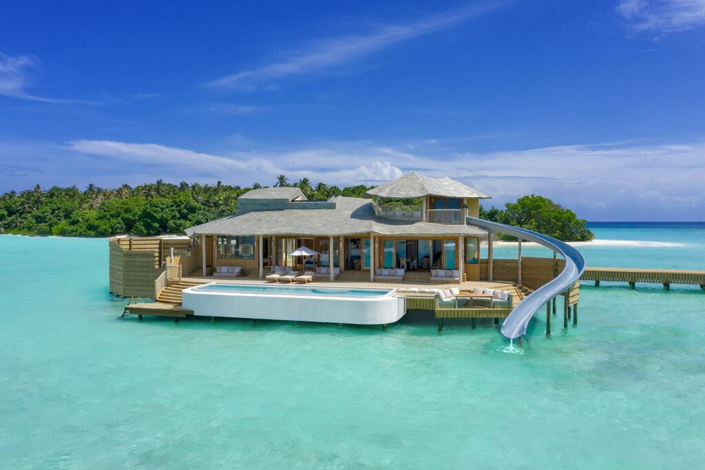 Soneva Fushi is home to the largest overwater villas in the world, currently