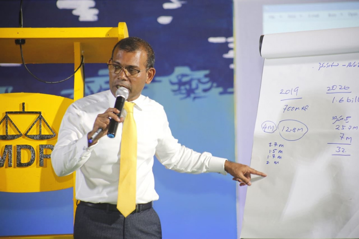 ރައްޔިތުންގެ މަޖިލީހުގެ ރައީސް އަދި އެމްޑީޕީގެ ރައީސް މުހައްމަދު ނަޝީދު ގދ. އަތޮޅަށް ކުރެއްވި ކެމްޕޭން ދަތުރުގެ ތެރެއިން