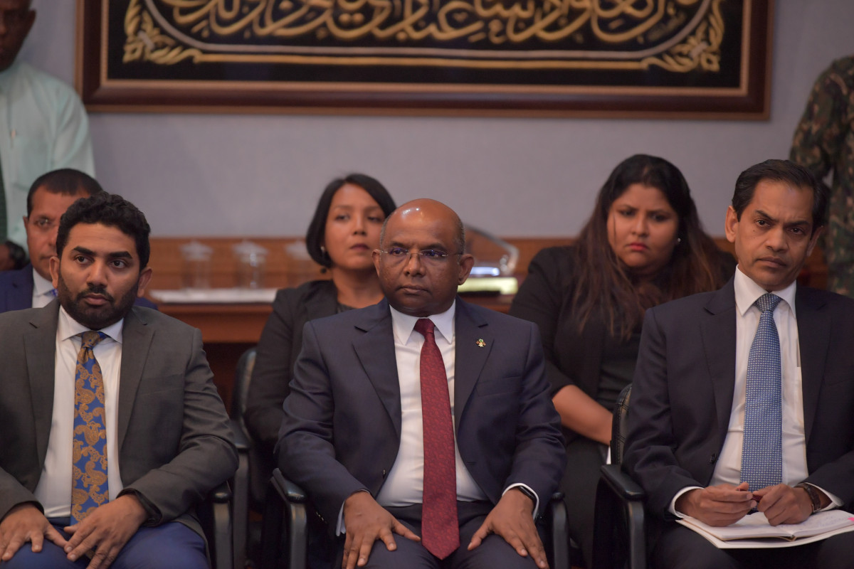 Senior government officials were in attendance during the video conference. Photo: President's Office
