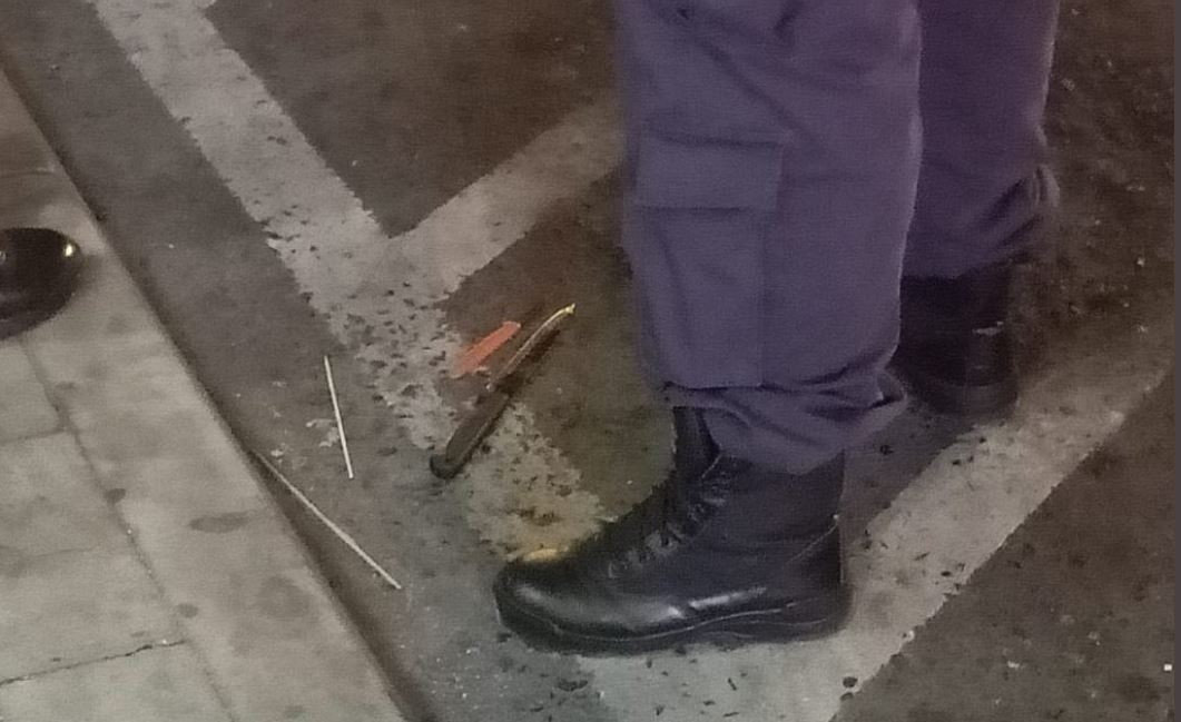 Scene where the armed assault took place on Sunday night