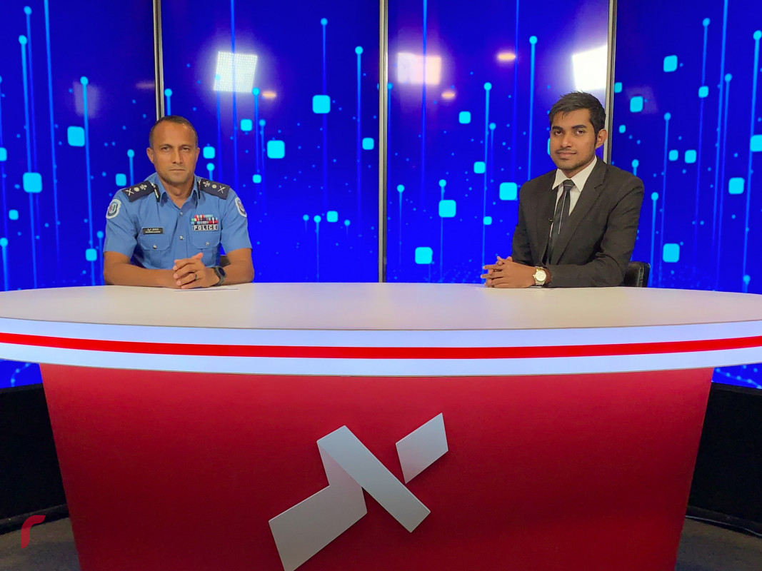 ކޮމިޝަނަރ އޮފް ޕޮލިސް (ސީޕީ) މުޙައްމަދު ހަމީދު ރާއްޖެޓީވީގެ ފަލަސުރުހީ ޕްރޮގްރާމްގައި