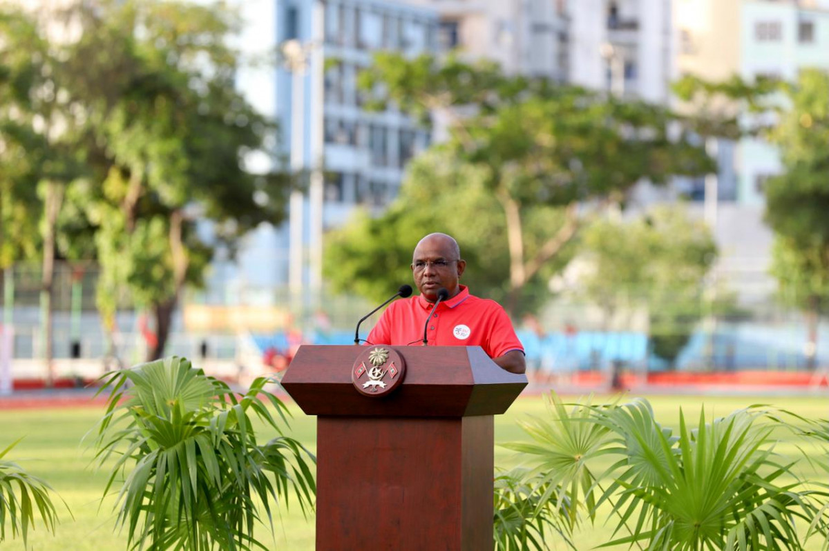 ސިންތެޓިކް ޓްރެކް ހުޅުވުމުގެ ރަސްމިއްޔާތުގައި މިނިސްޓަރު ޝާހިދު ވާހަކަ ދައްކަވަނީ