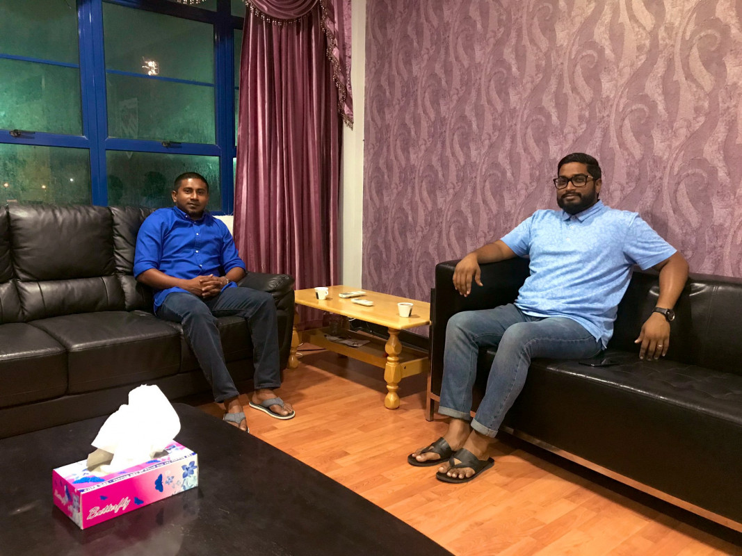 Sports Minister Ahmed Mahloof and FAM President Bassam Adeel Jaleel