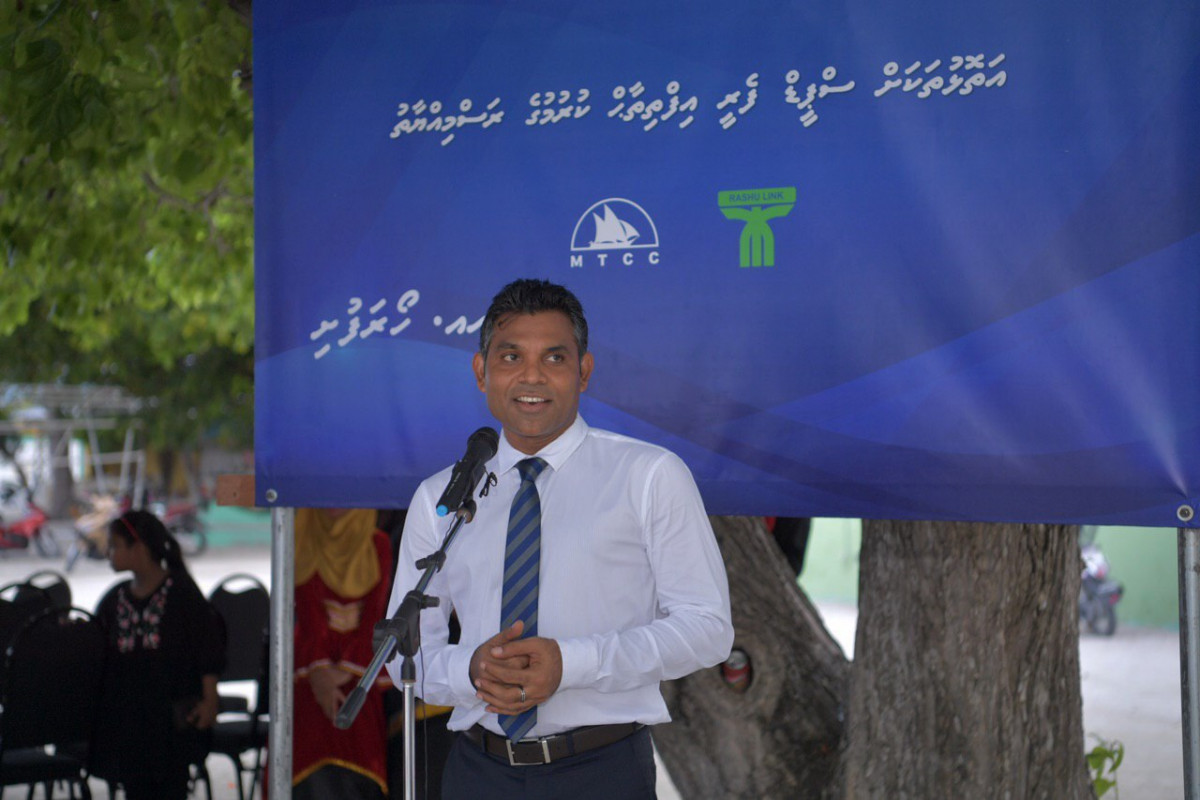 Vice president Faisal Naseem giving the speech in the opening ceremony