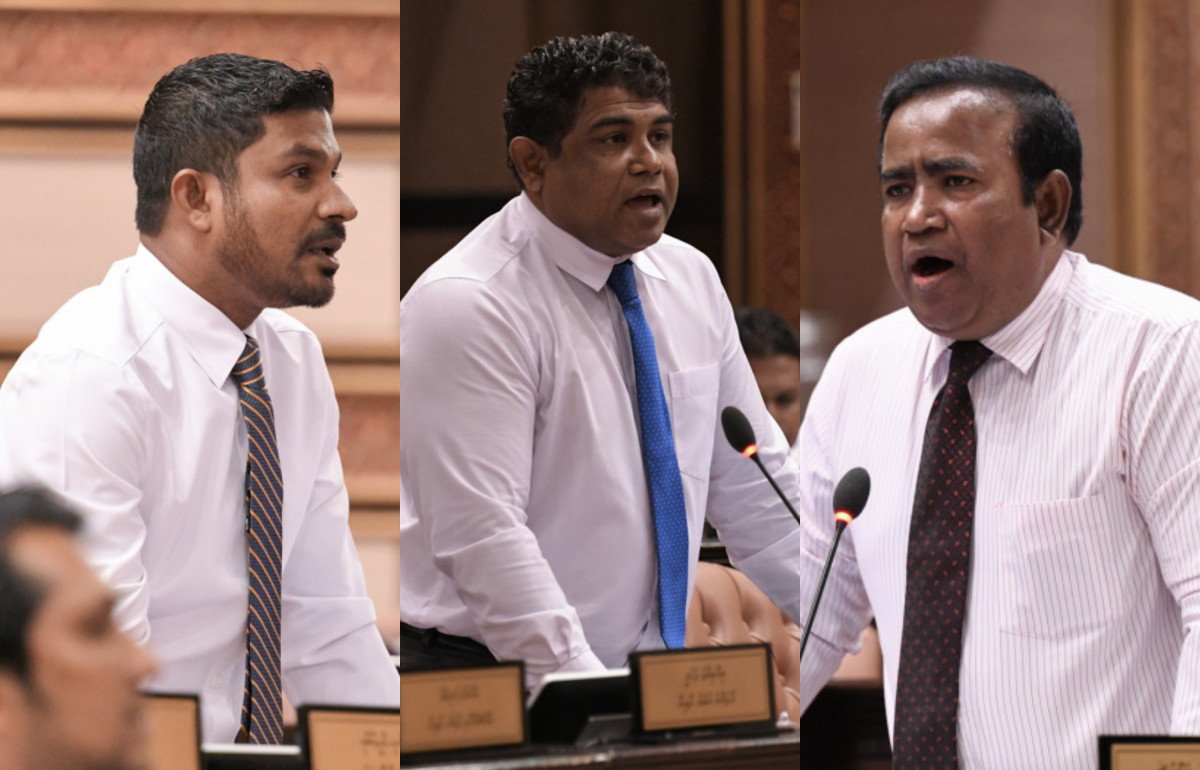 މާފަންނު މެދު ދާއިރާގެ މެމްބަރު އިބްރާހިމް ރަޝީދު، ތުލުސްދޫ ދާއިރާގެ މެމްބަރު އިބްރާހީމް ނަސީމް، ހަނިމާދޫ ދާއިރާގެ މެމްބަރު އަބްދުލްޣަފޫރު މޫސާ