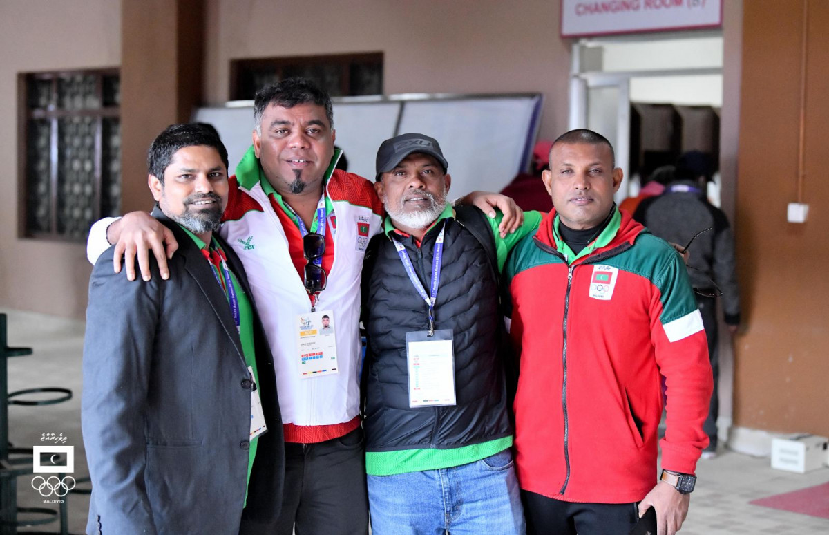 ސައުތު އޭޝިއަން ގޭމްސްގެ 100 މީޓަރު ދުވުމުން ރާއްޖޭގެ ހަސަން ސާއިދު ރަން މެޑަލް ހޯދުން -- ފޮޓޯ: މޯލްޑިވްސް އޮލިމްޕިކް ކޮމިޓީ