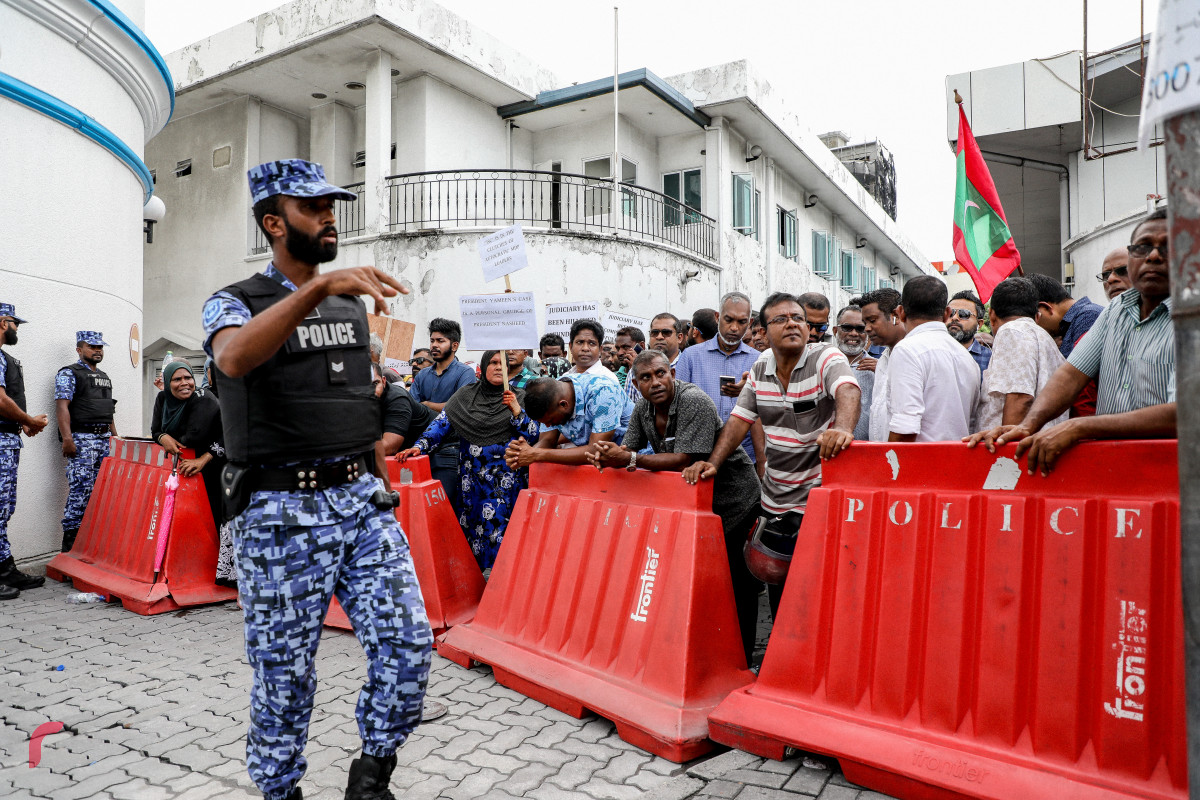 ކުރީގެ ރައީސް ޔާމިން ޝަރީއަތައް ހާޒިރުކުރުން -- ފޮޓޯ : ޔޫސުފް ސޮފްވާން