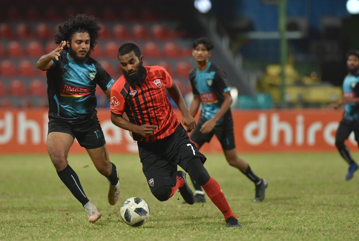 ޓީސީ ސްޕޯޓްސް ކްލަބުގެ ގައުމީ ޓީމުގެ ފޯވާޑް އަލީ އަޝްފާގު (ދަގަނޑޭ)