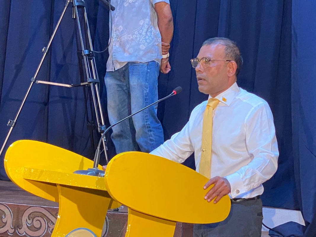 އެމްޑީޕީގެ ގައުުމީ މަޖިލީސް ބައްދަލުވުމުގައި ނަޝީދު ވާހަކަފުޅު ދައްކަވަނީ