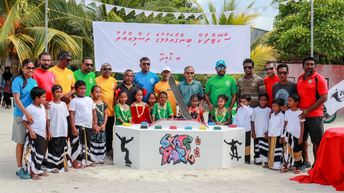 ގޮއިދޫގައި އޮލިމްޕިކް ކޮމިޓީއިން އެޅުމަށް ނިންމާފައިވާ ސްކޭޓް ޕާކުގެ ބިންގާ ވަނީ އަޅާފައި
