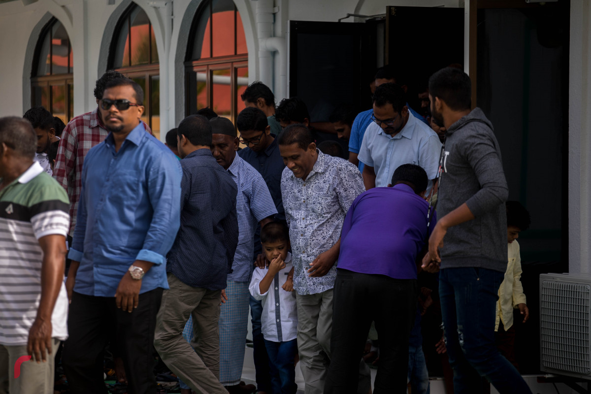 11 ޖުލައި 2019/ ހއ.ހޯރަފުށި--ހޯރަފުށި މަސްޖިދުލް އައްވާބުގައި ކުރެވުނު އީދު ނަމާދު ގެ ތެރެއިން-- ފޮޓޯ: ޝުއައިބް މުހައްމަދު