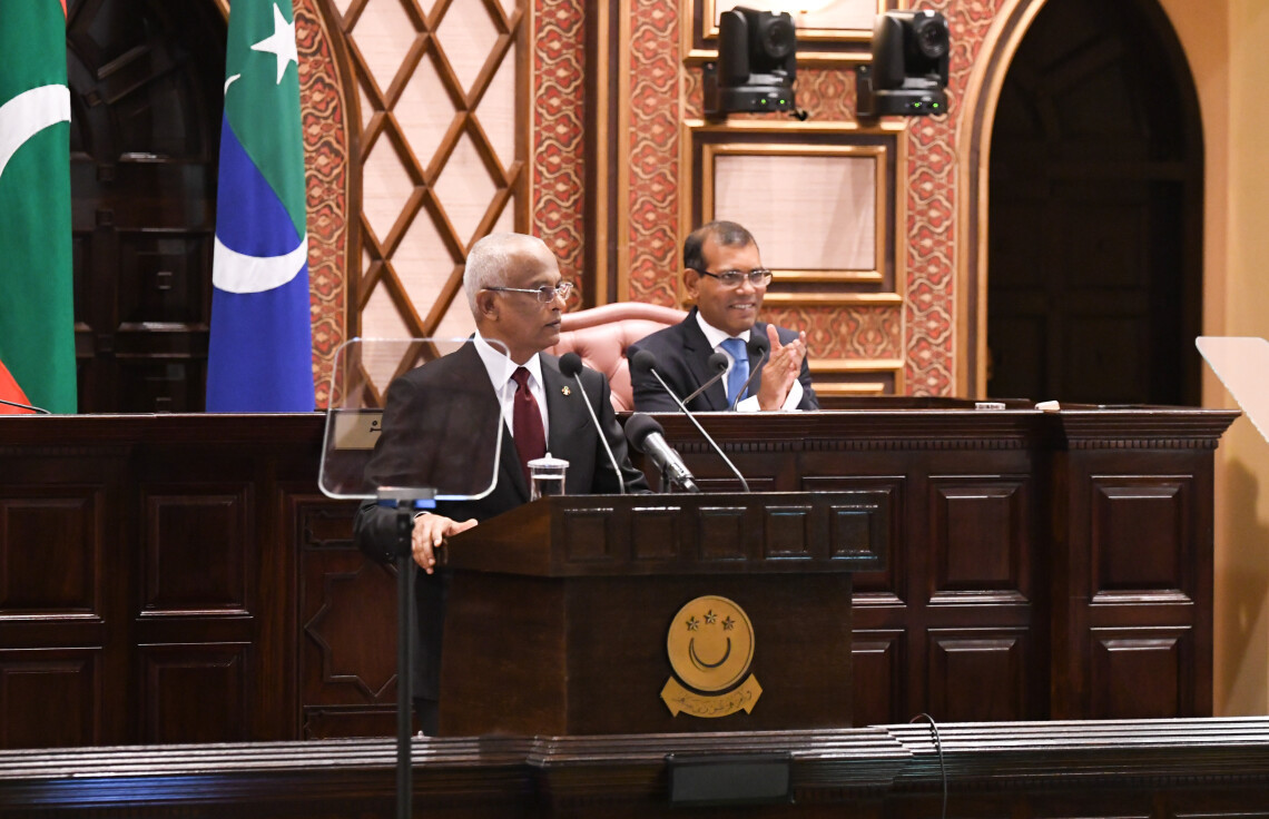 ރިޔާސީ ބަޔާން 2021- ރައީސް އިބްރާހިމް މުހައްމަދު ސާލިހު އަދި މަޖިލީހުގެ ރައީސް މުހައްމަދު ނަޝީދު