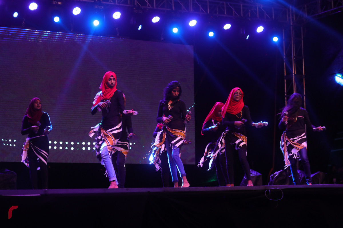 12 އޮގަސްޓު 2019/ހއ.ހޯރަފުށި --ހޯރަފުށީގެ ބޭންޑް އެއް ކަމުގައިވާ މާރަނަ ބޭންޑް ވެސް ވަނީ ޝޯގައި ހަރަކާތް ހުށައަޅާފައި--ފޮޓޯ: ޝުއައިބް މުހައްމަދު