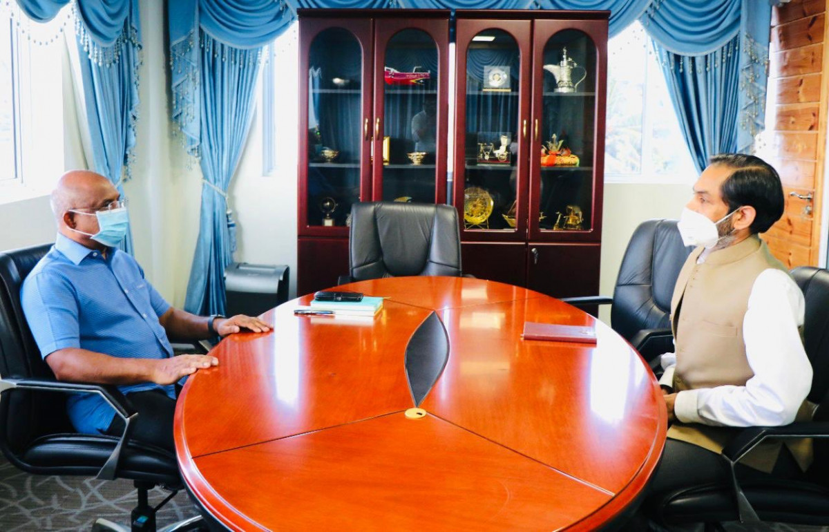 Indian High Commissioner, Sunjay Sudhir, gave the assurance to Foreign Minister Abdulla Shahid, at a meeting held on Wednesday
