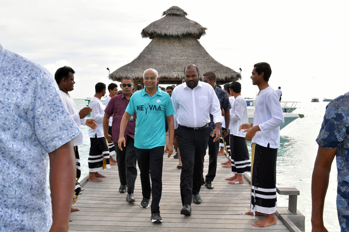 ޓުއަރިޒަމް މިނިސްޓަރ އަލީ ވަހީދާއި ރައިސުލް ޖުމްހޫރިއްޔާ އިބްރާހިމް މުހައްމަދު ސޯލިހު