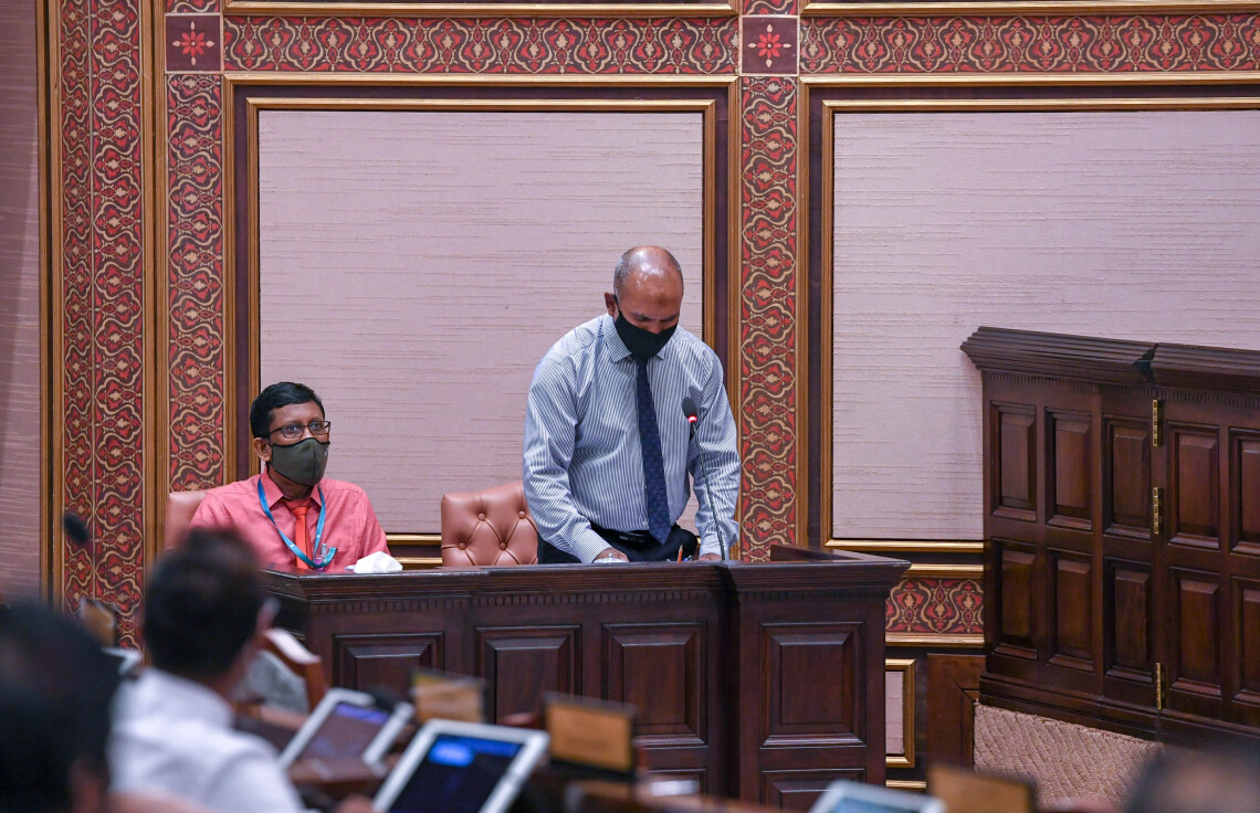 ރައްޔިތުންގެ މަޖިލީހުގެ 2020 ވަނަ އަހަރުގެ ދެވަނަ ދައުރުގެ 9 ވަނަ ޖަލްސާގެ ތެރެއިން -- ފޮޓޯ: ރައްޔިތުންގެ މަޖިލިސް