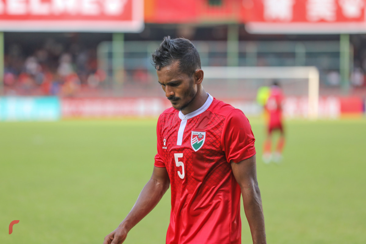 ވޯލްޑްކަޕް ކޮލިފައިން ދިވެހިރާއްޖެ އާއި ފިލިޕީންސް ބައްދަލުކުރި މެޗުގެ ތެރެއިން -- ފޮޓޯ: ރާއްޖެ.އެމްވީ