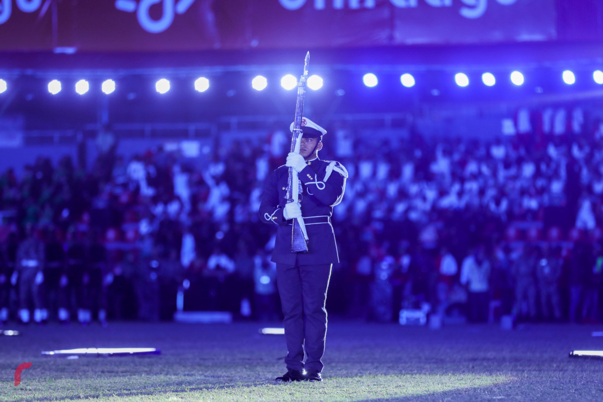 26 ޖުލައި 2019 --މިނިވަން ދުވަހުގެ ރަސްމީ ޕެރޭޑުގެ ހަރަކާތްތައް، ގަލޮޅު ދަނޑުގައި ބޭއްވި ޕެރޭޑް ޝަރަފްވެރި ކޮށްދެއްވީ ރައީސުލް ޖުމްހޫރިއްޔާ އިބްރާހިމް މުހައްމަދު ސޯލިހް-- ފޮޓޯ: ޝުއައިބް މުހައްމަދު