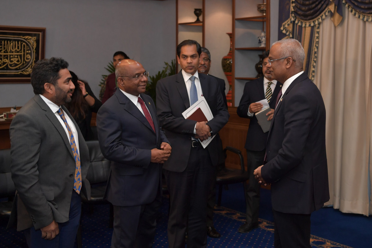 Senior government officials were in attendance during the video conference. Photo: President's Office