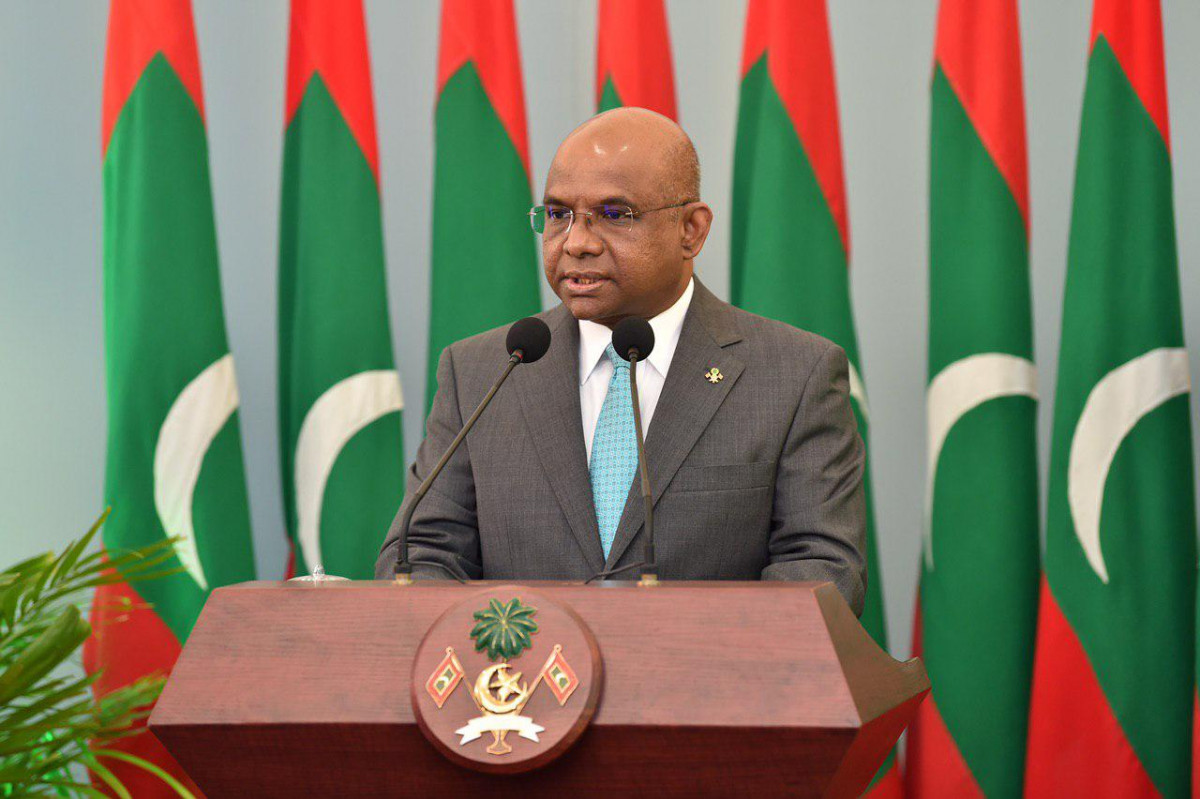 މިނިސްޓްރީ އޮފް ފޮރިން އެފެއާޒްއިން ކުރިއަށްގެންދިޔަ ޑިޕްލޮމެޓިކް ރިސެޕްޝަންގައި ފޮރިން މިނިސްޓަރ ވާހަކަފުޅު ދައްކަވަނީ