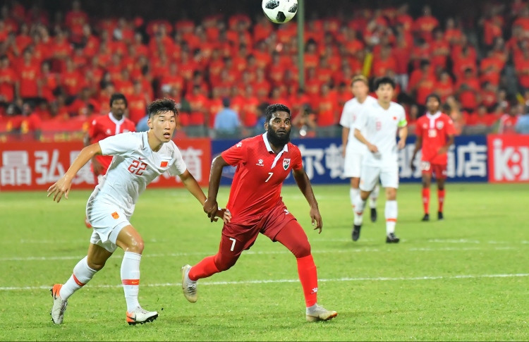 Maldives-China football match