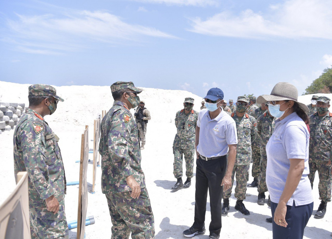 The president visited Girifushi Training Center on Saturday morning