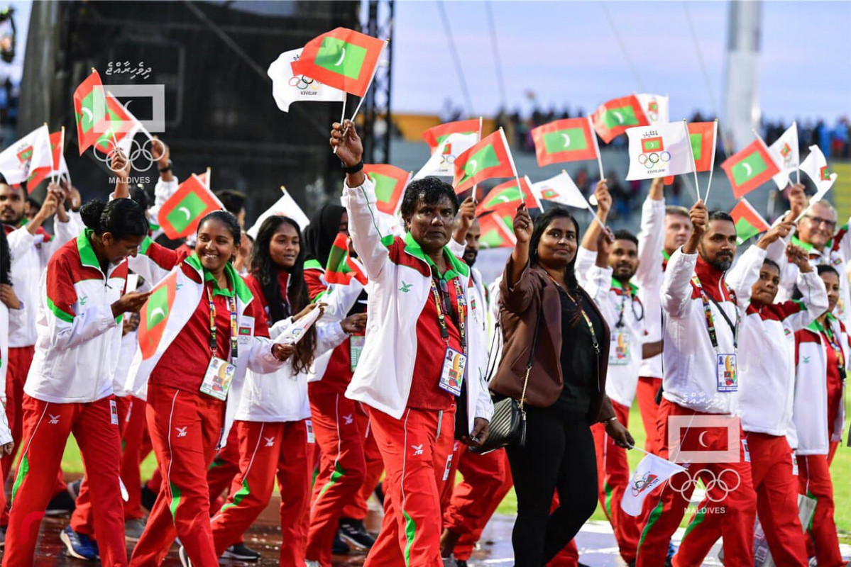 19 ޖުލައި 2019 --އިންޑިއަން އޯޝަންސް އައިލެންޑް ގޭމްސް 2019 ގެ ހުޅުވުމުގެ ރަސްމިއްޔާތުގައި ދިވެހި ޓީމުތައް-- ފޮޓޯ: އައިއޯއައިޖީ މީޑިޔާޓީމް